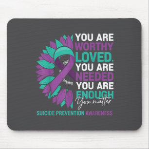 Mousepad Prevenção ao Suicídio Girassol Conscientização Mot