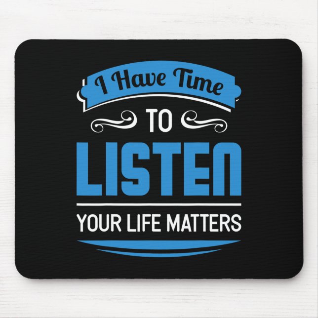 Mousepad Prevenção Conselheiro De Saúde Mental E Design (Frente)