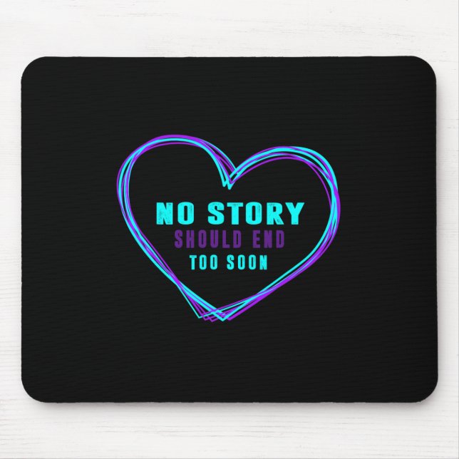 Mousepad Prevenção Contra O Suicídio Nenhuma História Deve  (Frente)