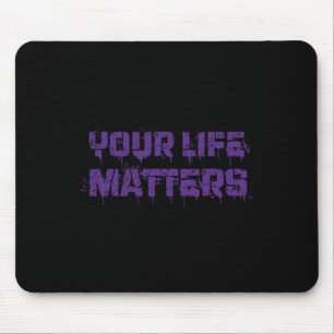 Mousepad Prevenção do Suicídio Conscientização Sua Vida Imp