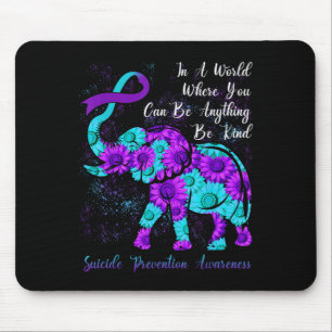 Mousepad Prevenção do Suicídio Conscientização Teal Lilás G