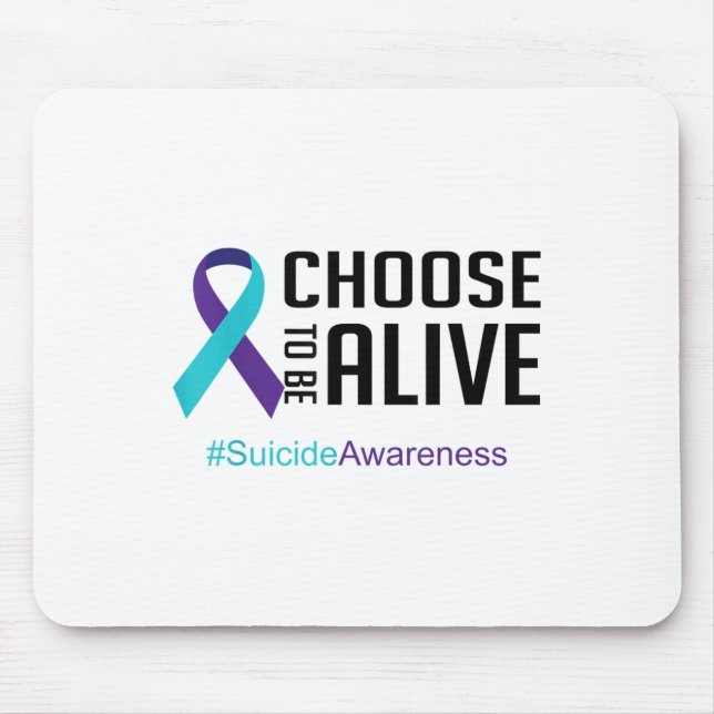 Mousepad Prevenção Suicida Sensibilização Teal E Roxo (Frente)