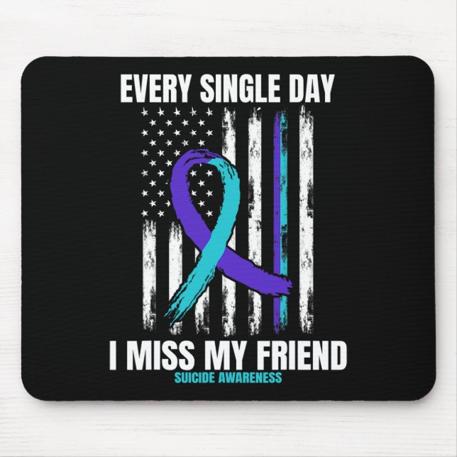 Mousepad Prevenir a Consciência do Suicídio - Bandeira Amer (Frente)