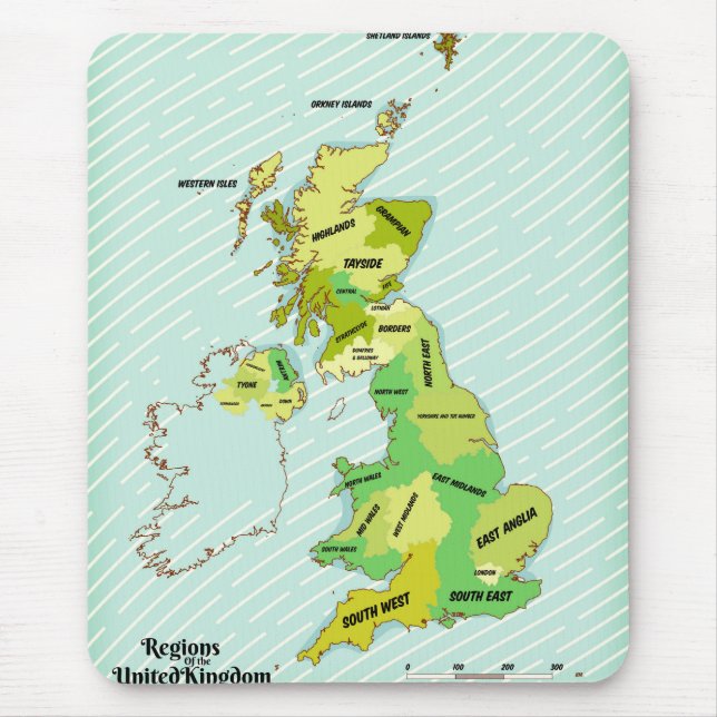 Mousepad Previsão de Envio das Ilhas Britânicas no Estilo V (Frente)