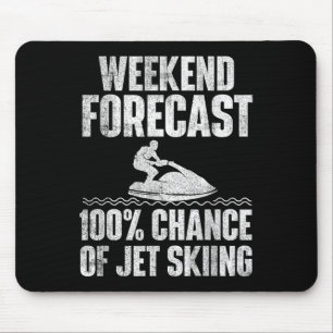 Mousepad Previsão de Fim de Semana Jet Skiing - Férias de A