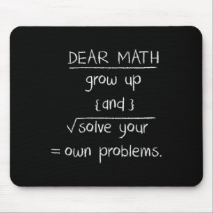 Mousepad Prezada citação Engraçada Matemática