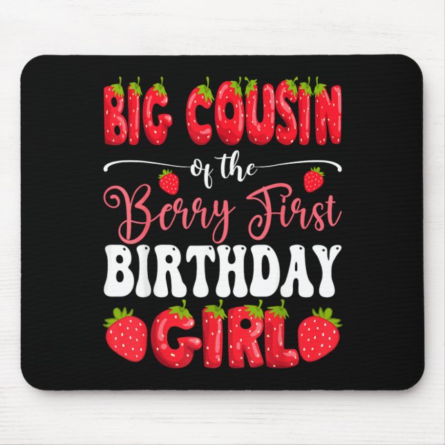 Mousepad Prima de Berry Garota de Primeiro Aniversário Mora (Frente)