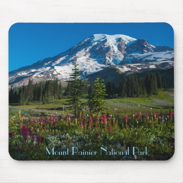 Mousepad Primavera Bloom no Monte Rainier (Frente)