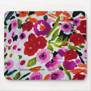 Mousepad Primavera Bright Flowers Floral Elegante Aquarela