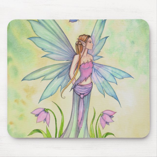 Mousepad Primavera Butterfly Fairy Fantasy Art (Frente)