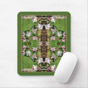 Mousepad Primavera, Cor-De-Rosa E Abstrato de Brilhos Branc