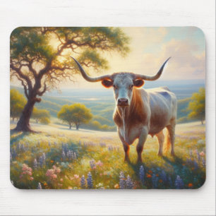 Mousepad Primavera do Texas longhorn