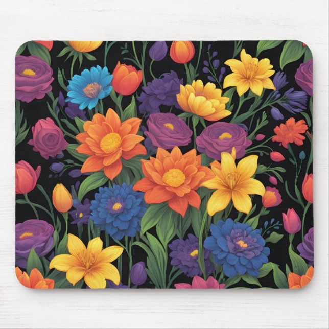 Mousepad Primavera floral colorido (Frente)