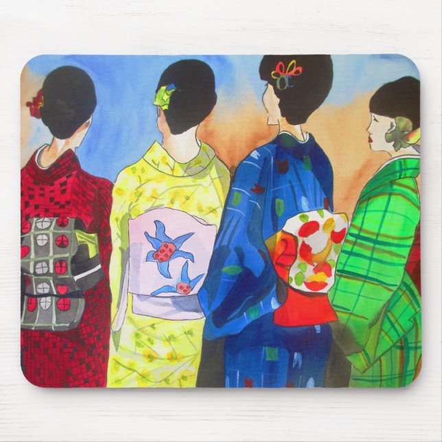 Mousepad Primavera kimono - Arte Geisha Japonesa (Frente)