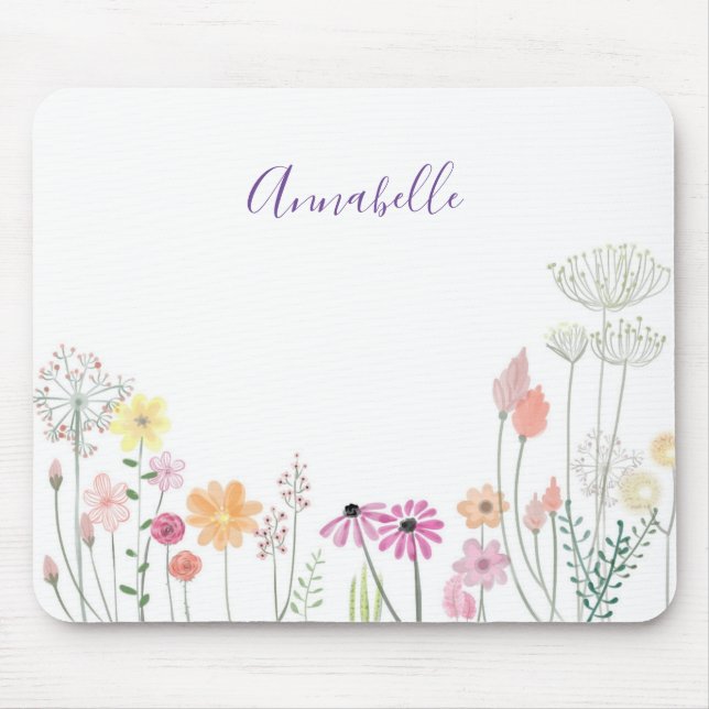Mousepad Primavera Wildflower Garden | Personalizado (Frente)