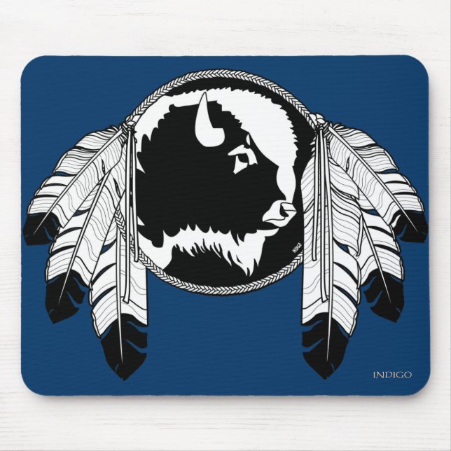 Mousepad Primeiras Nações, Vida Selvagem Oferece Arte Nativ (Frente)