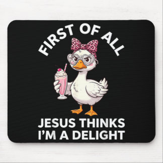 Mousepad Primeiro De Tudo Jesus Acha Que Sou Um Design Delí