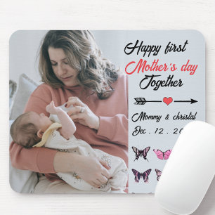 Mousepad Primeiro Dia das Mães Juntos Foto personalizada
