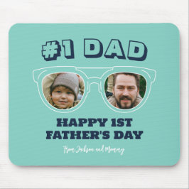 Mousepad Primeiro Dia de os pais de Fotografia Personalizad