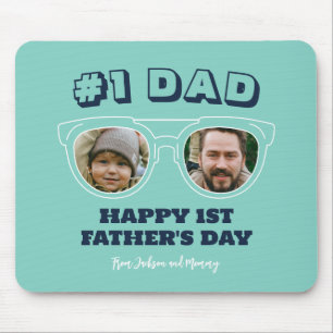 Mousepad Primeiro Dia de os pais de Fotografia Personalizad