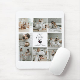 Mousepad Primeiro Dia de os pais - Pegadas de Bebês e Coraç