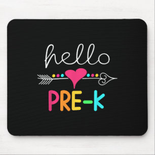Mousepad Primeiro Dia De Pré-K Alô De Volta Ao Professor De