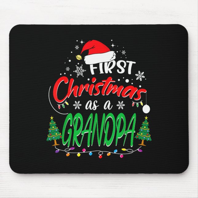 Mousepad Primeiro Natal como Avô Novo Avô 1º N (Frente)