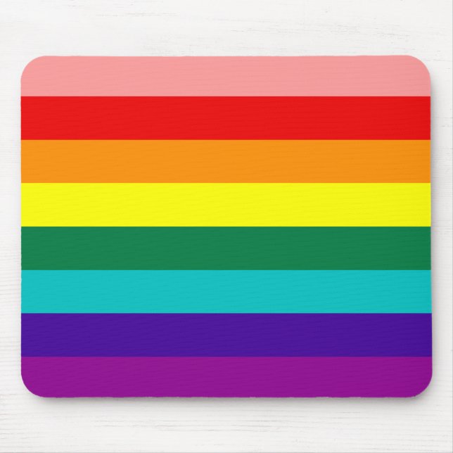 Mousepad Primeiro Painel Orgulho gay do Arco-Íris (Frente)