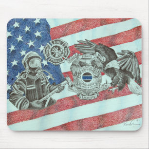 Mousepad Primeiro Respondente Patriótico