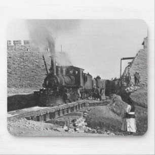 Mousepad Primeiro trem que passa através da parede de