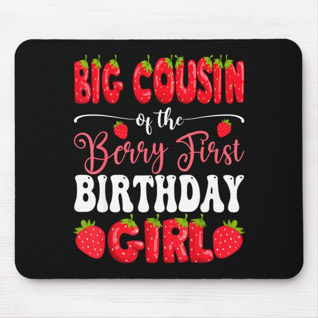Mousepad Primo grande de berry primeira menina de aniversár (Frente)