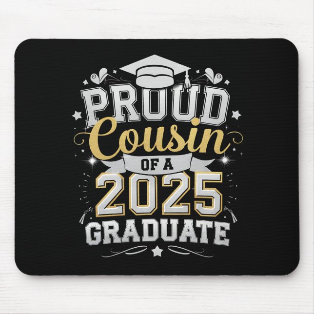 Mousepad Primo Orgulhoso De Uma Formanda De 2025 Formatura (Frente)