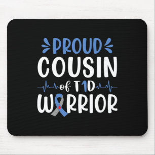 Mousepad Primo Orgulhoso do T1d Guerreiro Diabetes Sensibil