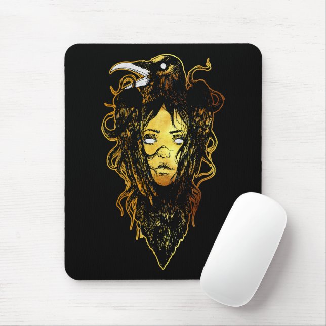Mousepad Princesa Abraçada por um Corvo (Com mouse)