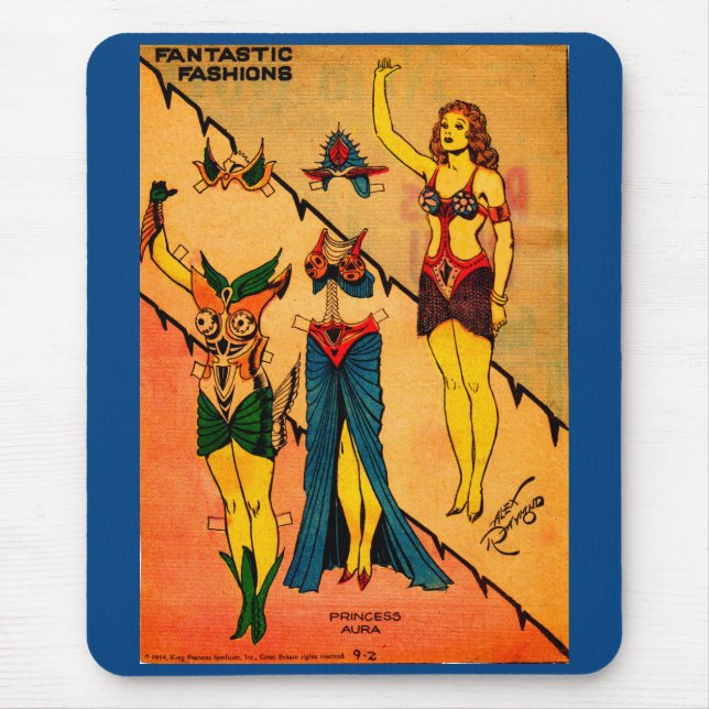 Mousepad Princesa Aura nº 2 bonecas de papel Flash Gordon (Frente)