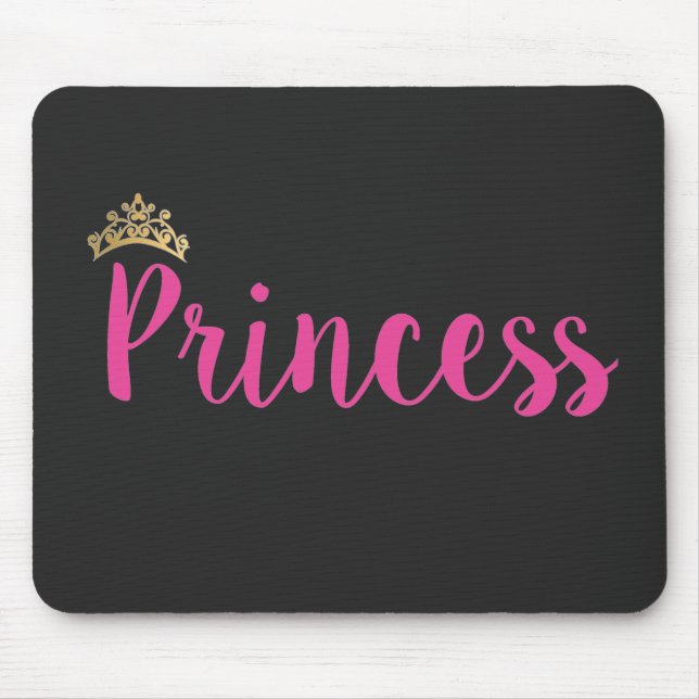 Mousepad Princesa com Letra Rosa (Frente)