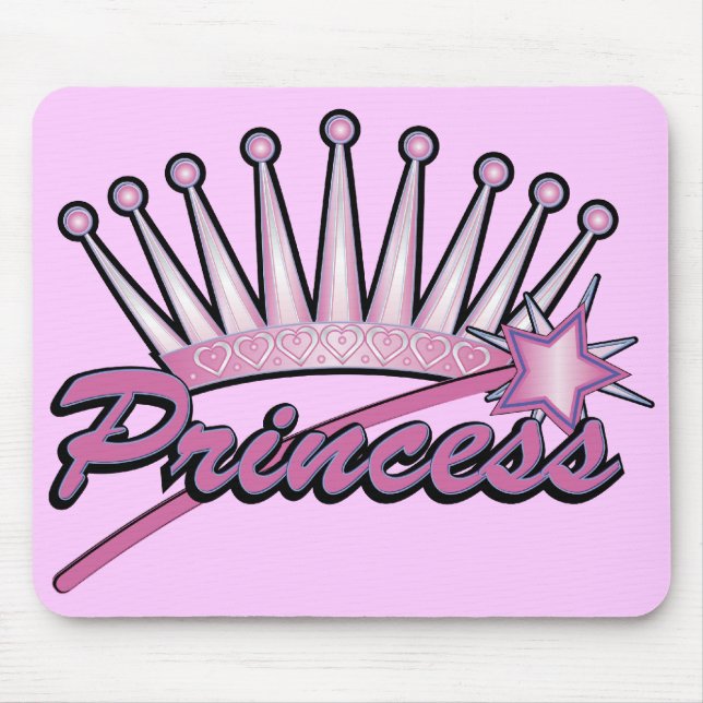 Mousepad Princesa cor-de-rosa Coroa (Frente)