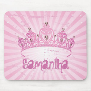Mousepad Princesa cor-de-rosa Coroa Tiara Personalized