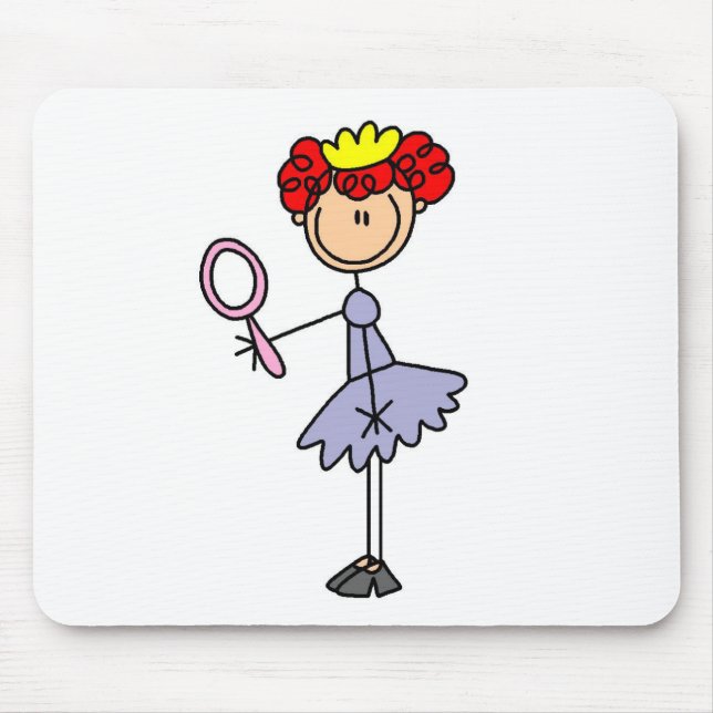Mousepad Princesa de Cabelo Vermelho (Frente)
