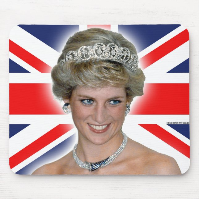 Mousepad Princesa Diana Union Jack de HRH (Frente)