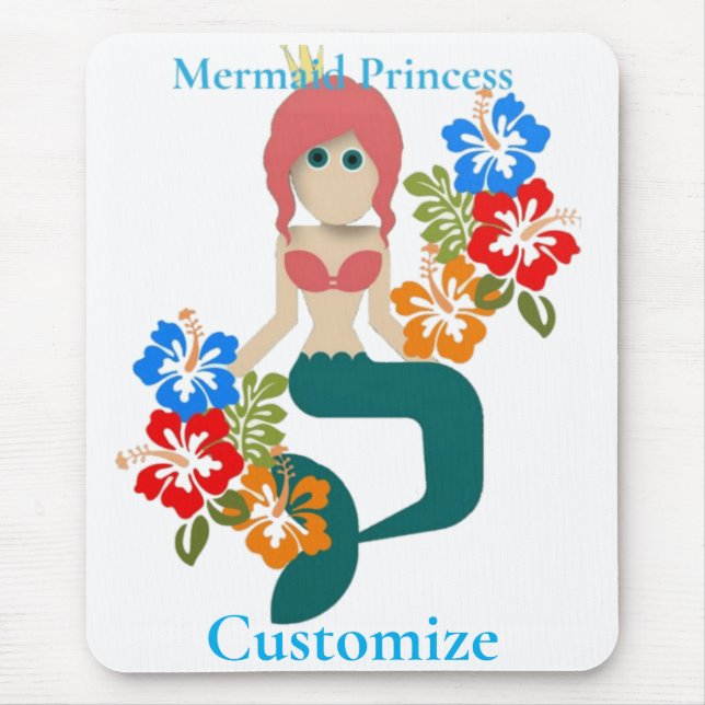 Mousepad Princesa Sereia Ruiva Thunder_Cove (Frente)