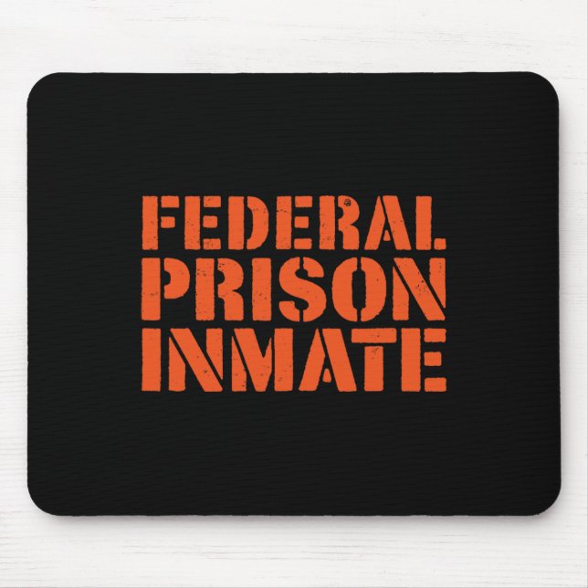 Mousepad Prisão Penitenciária Federal Preso Uniforme Número (Frente)
