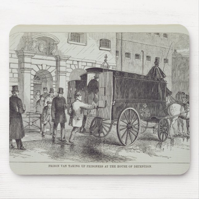 Mousepad Prisão Van que toma acima dos prisioneiros na casa (Frente)