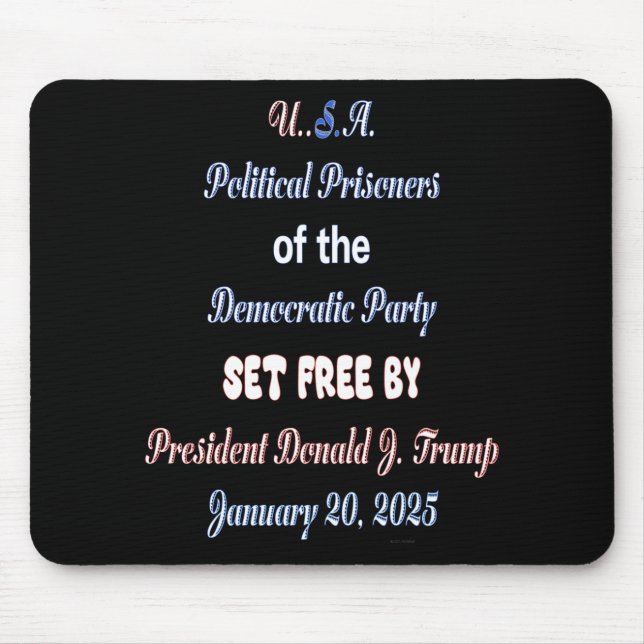Mousepad Prisioneiros Políticos Dos Eua Libertaram-Se (Frente)