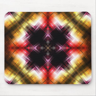 Mousepad Prisma Ardente Abstrato com Brilho Vermelho e Dour