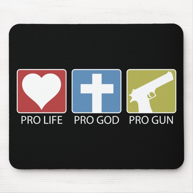 Mousepad Pro vida, pro deus, pro arma (Frente)