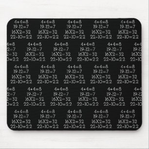 Mousepad Problemas de matemática em preto