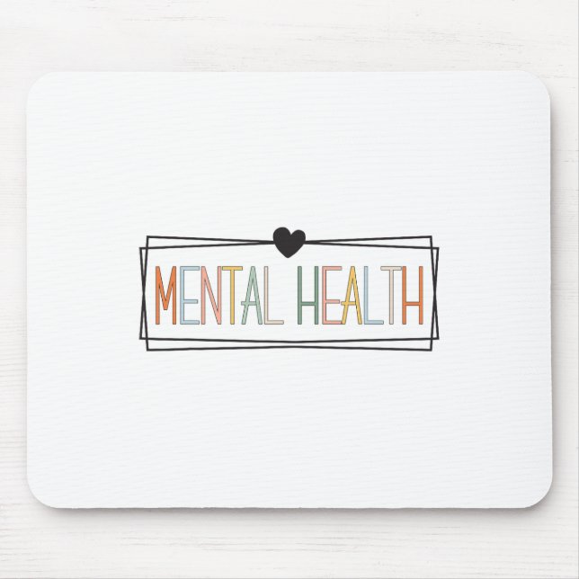 Mousepad Problemas de Saúde Cérebro Doença Mental Alarme (Frente)