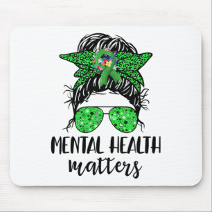 Mousepad Problemas de saúde Mensy Bun Gift Mental Health Aw