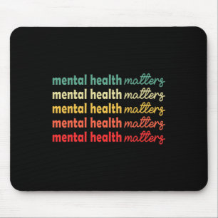 Mousepad Problemas de Saúde Mental Conscientização Retro Au